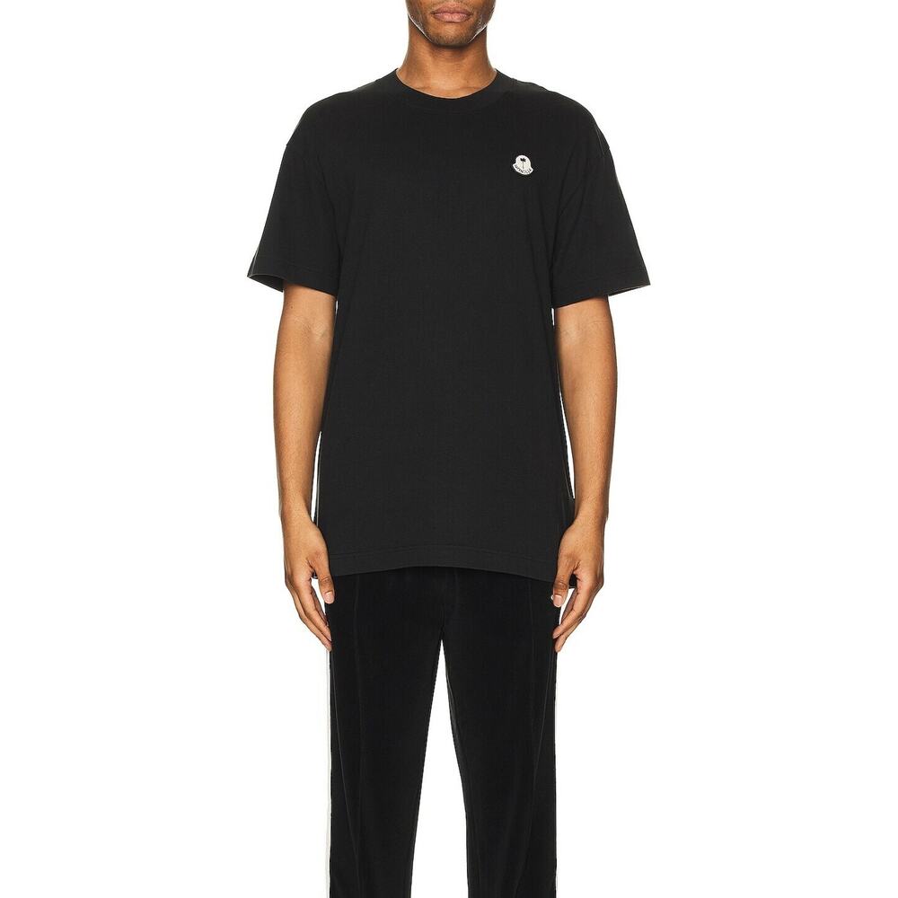 NWT Moncler x Palm Angels T-Shirt Size S Black Short Sleeve Pullover $345 #MOHM